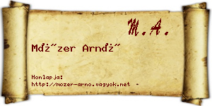 Mózer Arnó névjegykártya